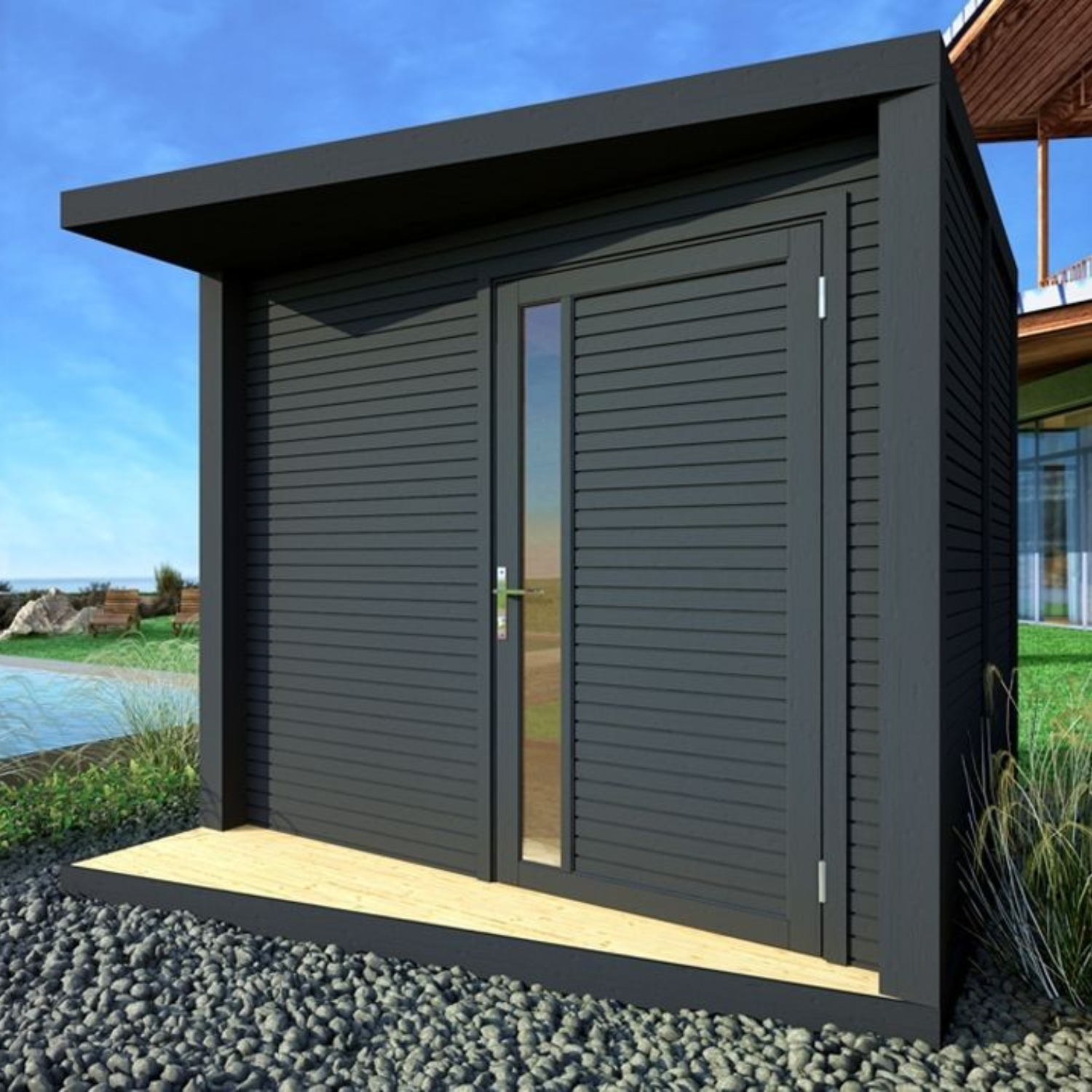 Casetta da giardino Moderne – 7.1 m2 – Finition Haut de Gamme – DESTOCKAGE - Miniature 4