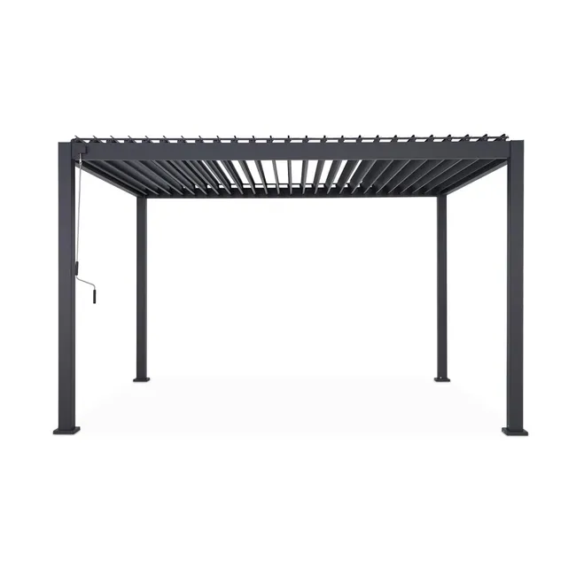 Pergola Bioclimatica grigio antracite – Triomphe – 3x4m. alluminio. a lamelle orientabili TRIOMPHE 4X3M - Miniature 4